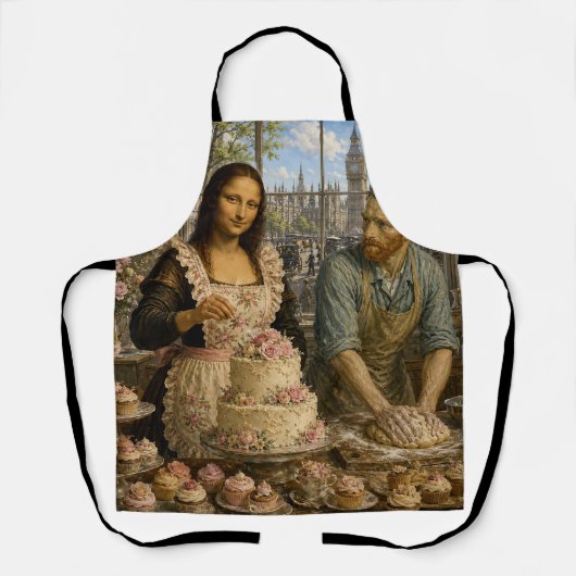 Mona Lisa & Van Gogh Backen Schürze (Vorderseite)