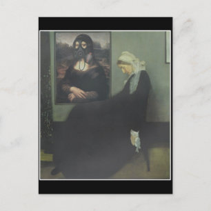 Mona Lisa vergasste Whistlers Mutter Postkarte