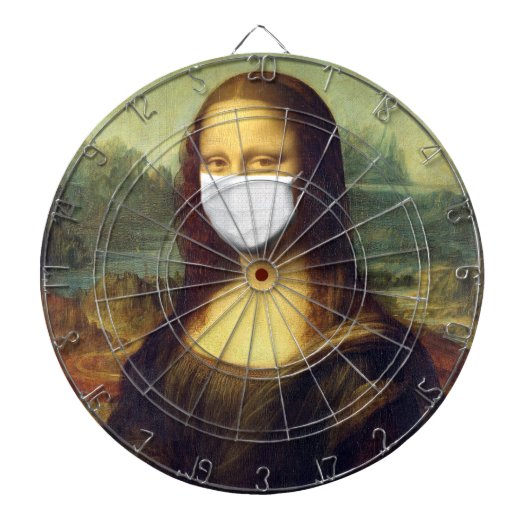 Mona Lisa Via Corona Virus Dartscheibe (vorne)