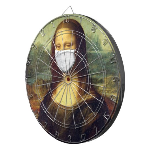 Mona Lisa Via Corona Virus Dartscheibe (Vorderseite rechts)