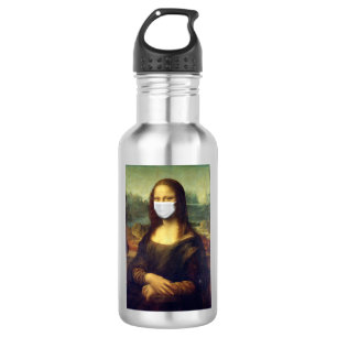 Mona Lisa Via Corona Virus Edelstahlflasche