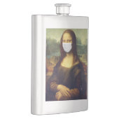 Mona Lisa Via Corona Virus Flachmann (Rechts)