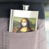 Mona Lisa Via Corona Virus Flachmann (Beispiel)