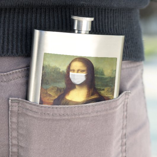 Mona Lisa Via Corona Virus Flachmann (Beispiel)