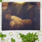 Mona Lisa Via Corona Virus Geschirrtuch (Gefaltet)