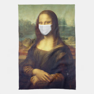 Mona Lisa Via Corona Virus Geschirrtuch