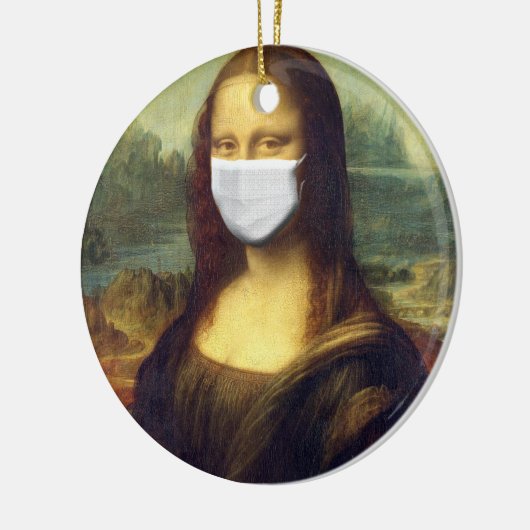 Mona Lisa Via Corona Virus Keramik Ornament (Links)