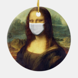 Mona Lisa Via Corona Virus Keramik Ornament