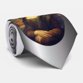 Mona Lisa Via Corona Virus Krawatte (Gerollt)