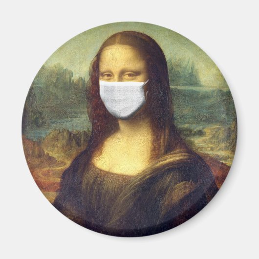 Mona Lisa Via Corona Virus Magnet (Vorne)