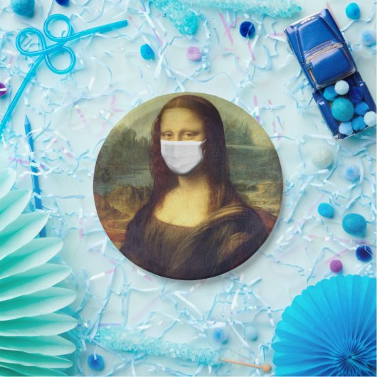 Mona Lisa Via Corona Virus Pappteller (Party)