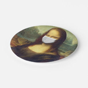 Mona Lisa Via Corona Virus Pappteller