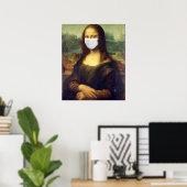 Mona Lisa Via Corona Virus Poster (Heimbüro)