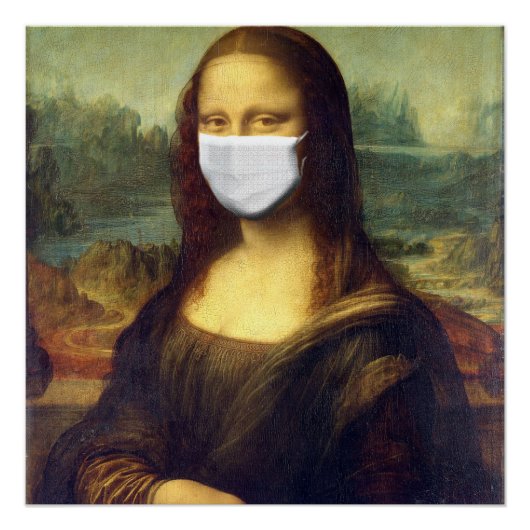 Mona Lisa Via Corona Virus Poster (Vorderseite)