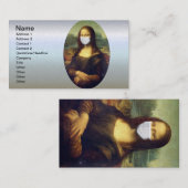 Mona Lisa Via Corona Virus Visitenkarte (Vorne/Hinten)
