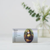 Mona Lisa Via Corona Virus Visitenkarte (Stehend Vorderseite)