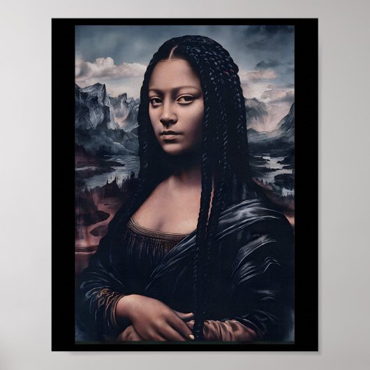 Mona Lisa von Alphaone Black Afro Queen Black Hist Poster (Vorne)