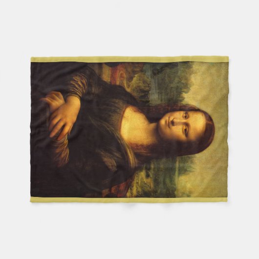 Mona Lisa von Leonardo da Vinci Fleecedecke (Vorderseite (Horizontal))