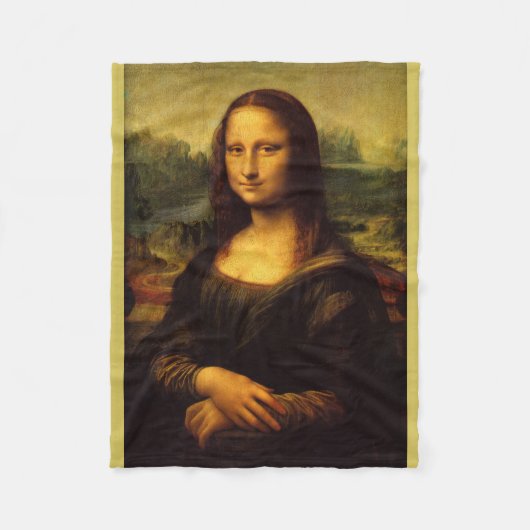 Mona Lisa von Leonardo da Vinci Fleecedecke (Vorderseite)