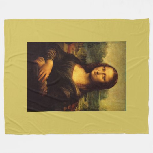 Mona Lisa von Leonardo da Vinci Fleecedecke (Vorderseite (Horizontal))