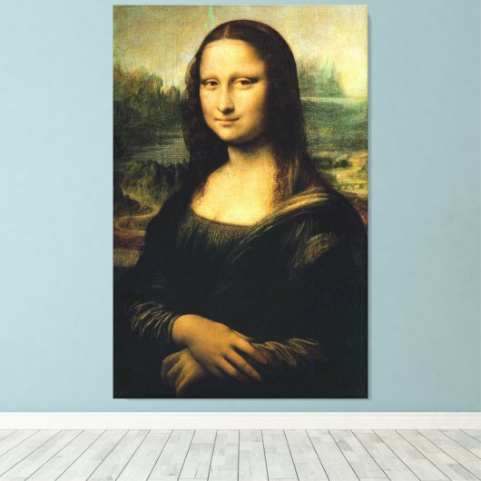 Mona Lisa von Leonardo Da Vinci Leinwanddruck (Insitu (Holzboden))
