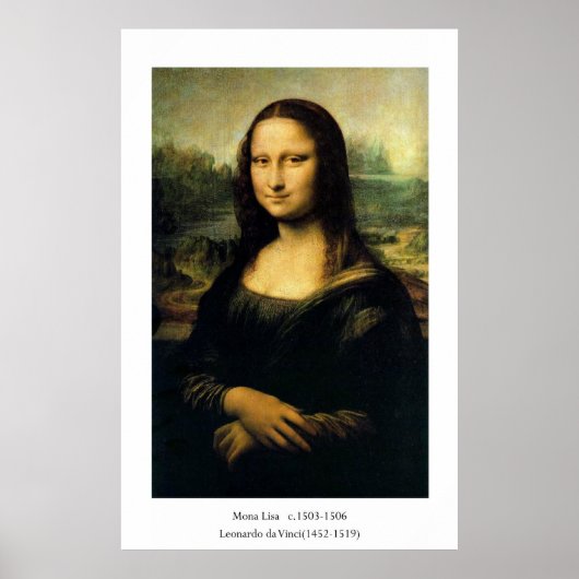 Mona Lisa von Leonardo Da Vinci Poster (Vorne)