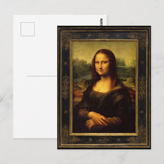 Mona Lisa von Leonardo da Vinci Postkarte (Vorne/Hinten)