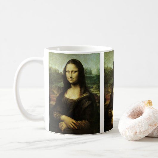 Mona Lisa von Leonardo da Vinci, Renaissance Art Kaffeetasse (Mit Donut)
