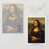 Mona Lisa von Leonardo Da Vinci Visitenkarte (Vorne/Hinten)
