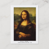 Mona Lisa von Leonardo Da Vinci Visitenkarte (Rückseite)