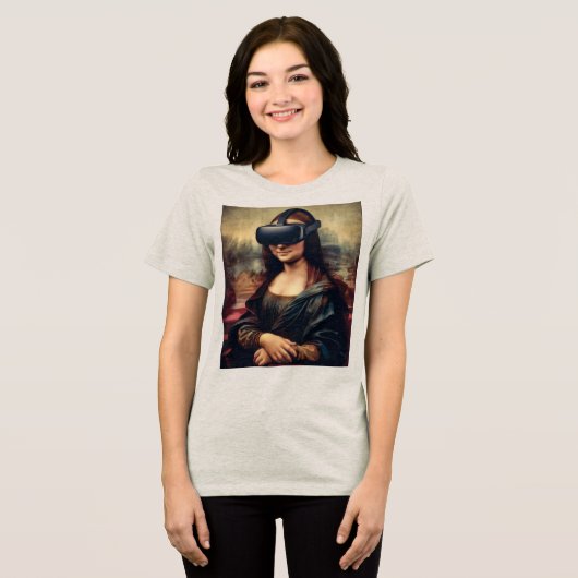 Mona Lisa VR Headset Tri-Blend Shirt (Vorderseite voll)