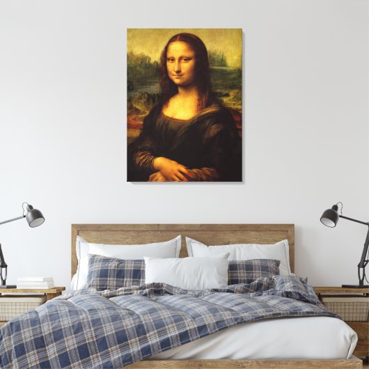 Mona Lisa Wall Leinwand (Insitu (Schlafzimmer))