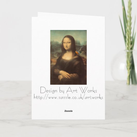 Mona Lisa Weihnachtskarte Feiertagskarte (Rückseite)