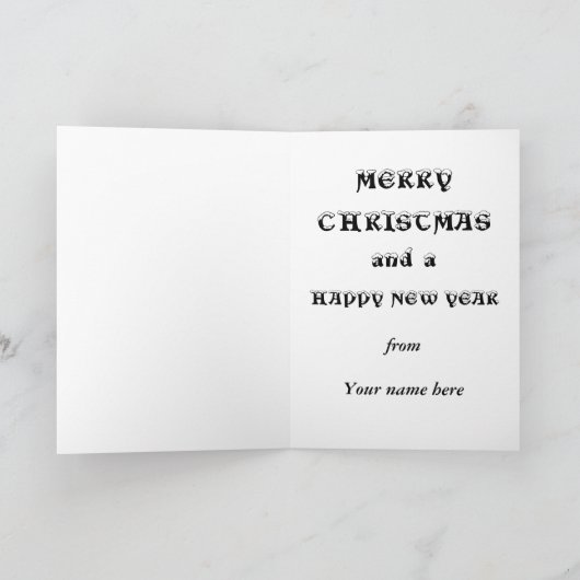 Mona Lisa Weihnachtskarte Feiertagskarte (Innenseite)