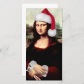 Mona Lisa Weihnachtsmannmütze Weihnachten (Vorne/Hinten)