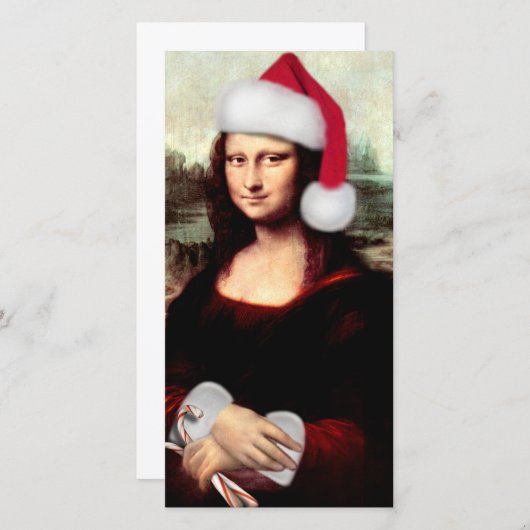 Mona Lisa Weihnachtsmannmütze Weihnachten (Vorne/Hinten)