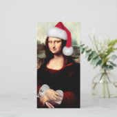 Mona Lisa Weihnachtsmannmütze Weihnachten (Stehend Vorderseite)
