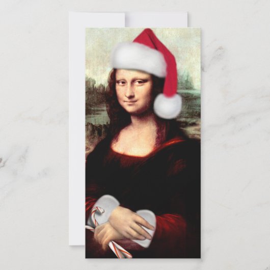 Mona Lisa Weihnachtsmannmütze Weihnachten (Vorderseite)