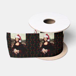 Mona Lisa Weihnachtsmannmütze Weihnachten Satinband