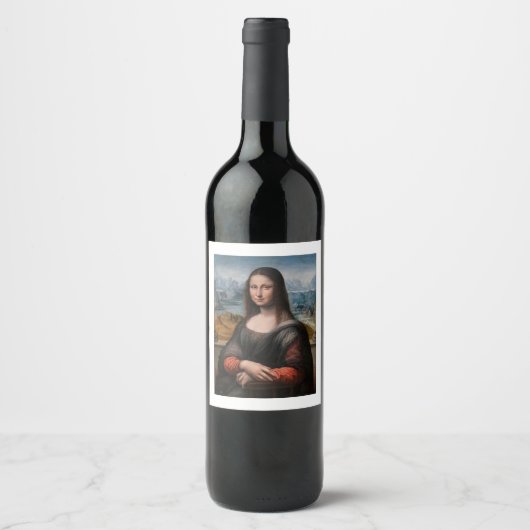 Mona Lisa Wein oder Weinkeller Weinetikett (Vorderseite)