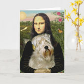 Mona Lisa - Wheaten Terrier 1 Karte (Gelbe Blume)