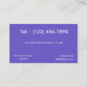 Mona Lisa with Bubble Tea Visitenkarte (Rückseite)