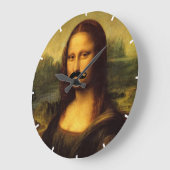 Mona Lisa With Mustache Große Wanduhr (Winkel)