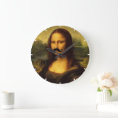 Mona Lisa With Mustache Große Wanduhr (Zuhause)