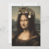 Mona Lisa With Sleeping Cat                        Einladung (Rückseite)