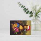 Mona Lisa wünscht frohe Weihnachten Visitenkarte (Stehend Vorderseite)