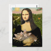 Mona Lisa - Zwei Tabby Kittens Postkarte (Vorne/Hinten)