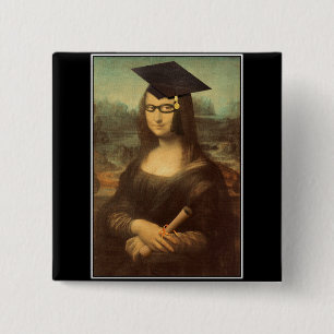 Mona Lisas Abschluss Day Button