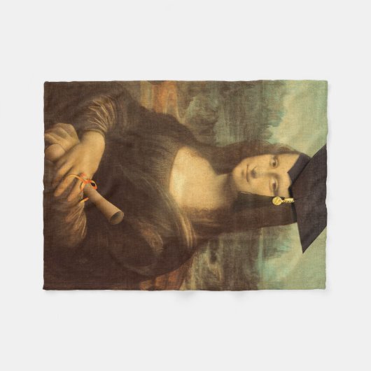 Mona Lisas Abschluss Day Fleecedecke (Vorderseite (Horizontal))