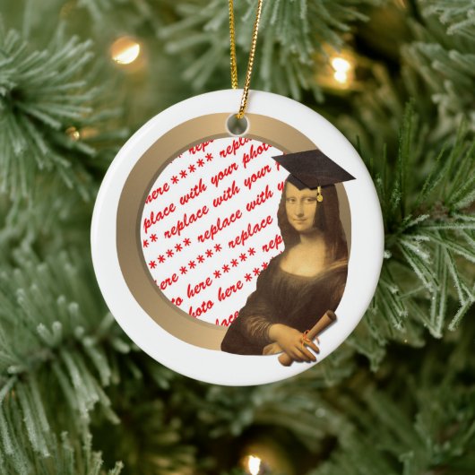 Mona Lisas Abschluss Day Foto Keramik Ornament (Baum)